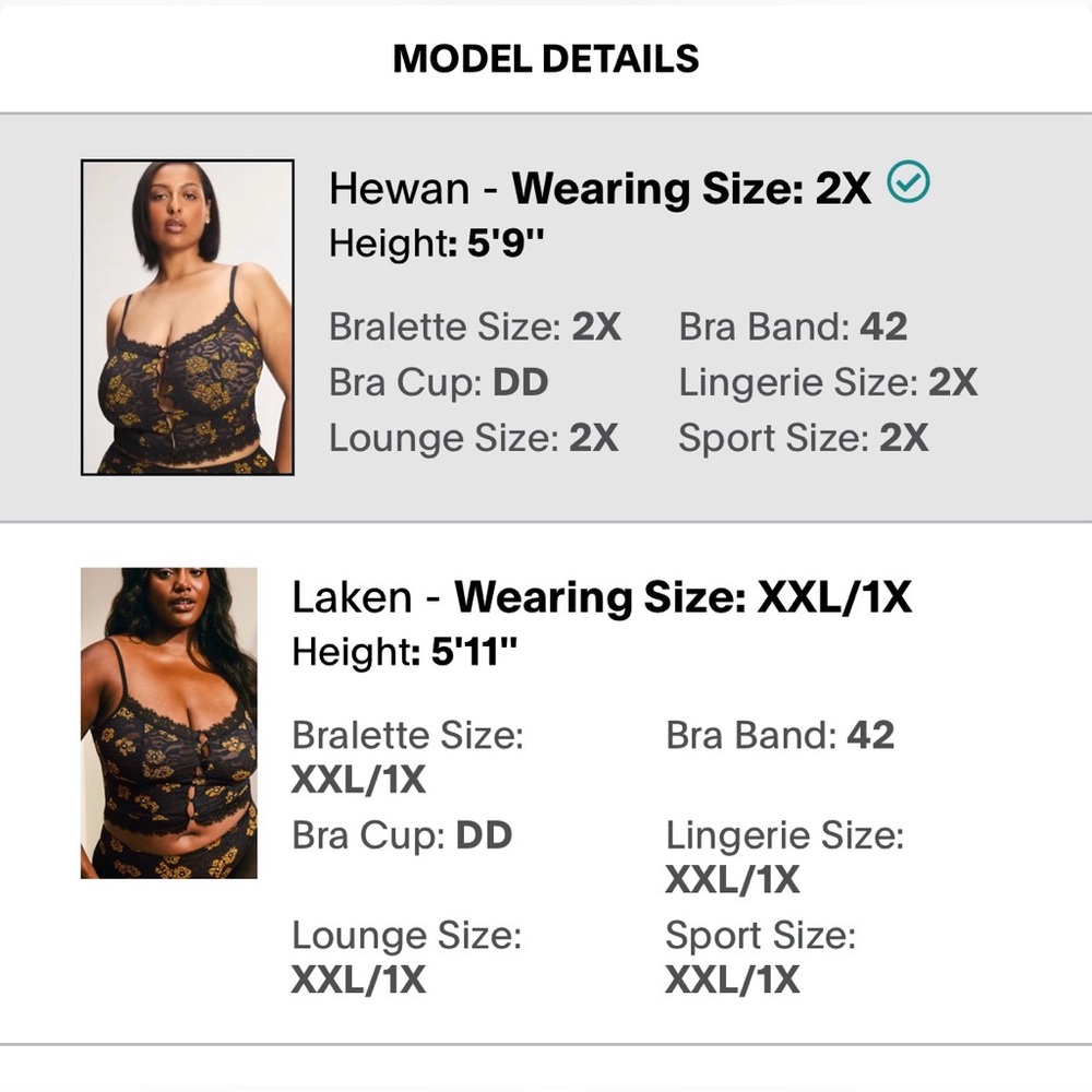 Savage X Fenty Feline Floral Cami 3X - Picture 6 of 8